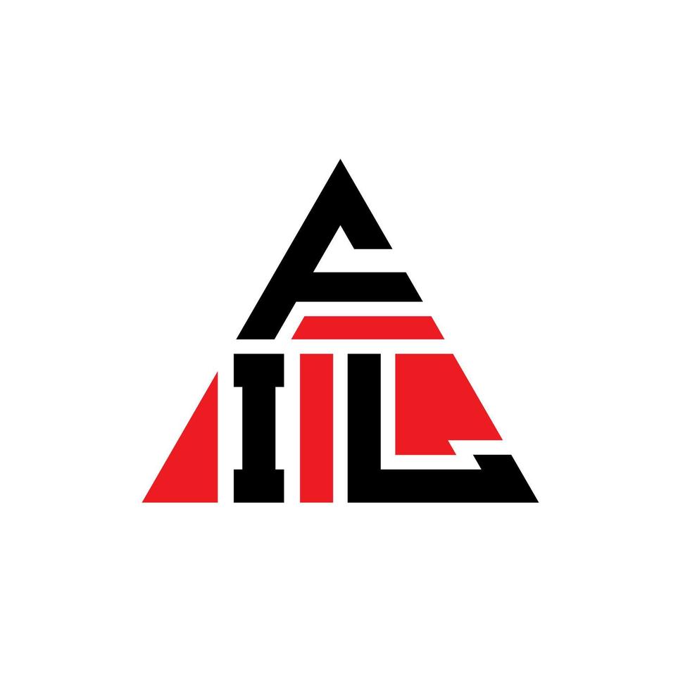 design de logotipo de letra triângulo fil com forma de triângulo. monograma de design de logotipo de triângulo fil. modelo de logotipo de vetor de triângulo fil com cor vermelha. fil triangular logotipo logotipo simples, elegante e luxuoso.