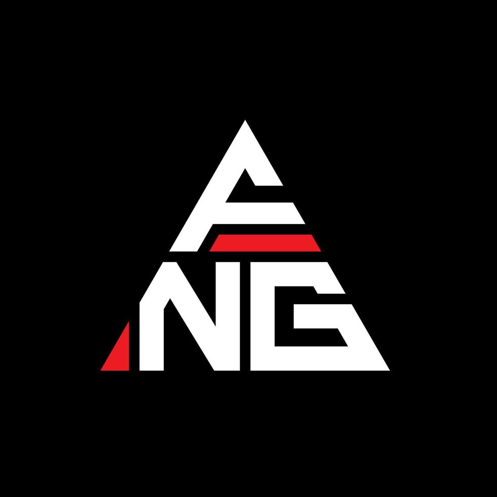 design de logotipo de letra triângulo fng com forma de triângulo. monograma de design de logotipo de triângulo fng. fng modelo de logotipo de vetor triângulo com cor vermelha. fng logotipo triangular logotipo simples, elegante e luxuoso.