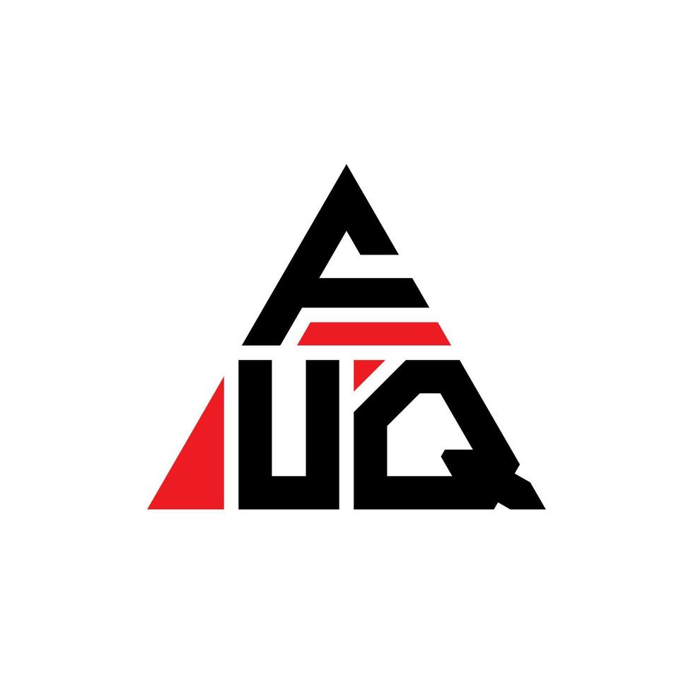 design de logotipo de letra de triângulo fuq com forma de triângulo. monograma de design de logotipo de triângulo fuq. modelo de logotipo de vetor de triângulo fuq com cor vermelha. logotipo triangular fuq logotipo simples, elegante e luxuoso.
