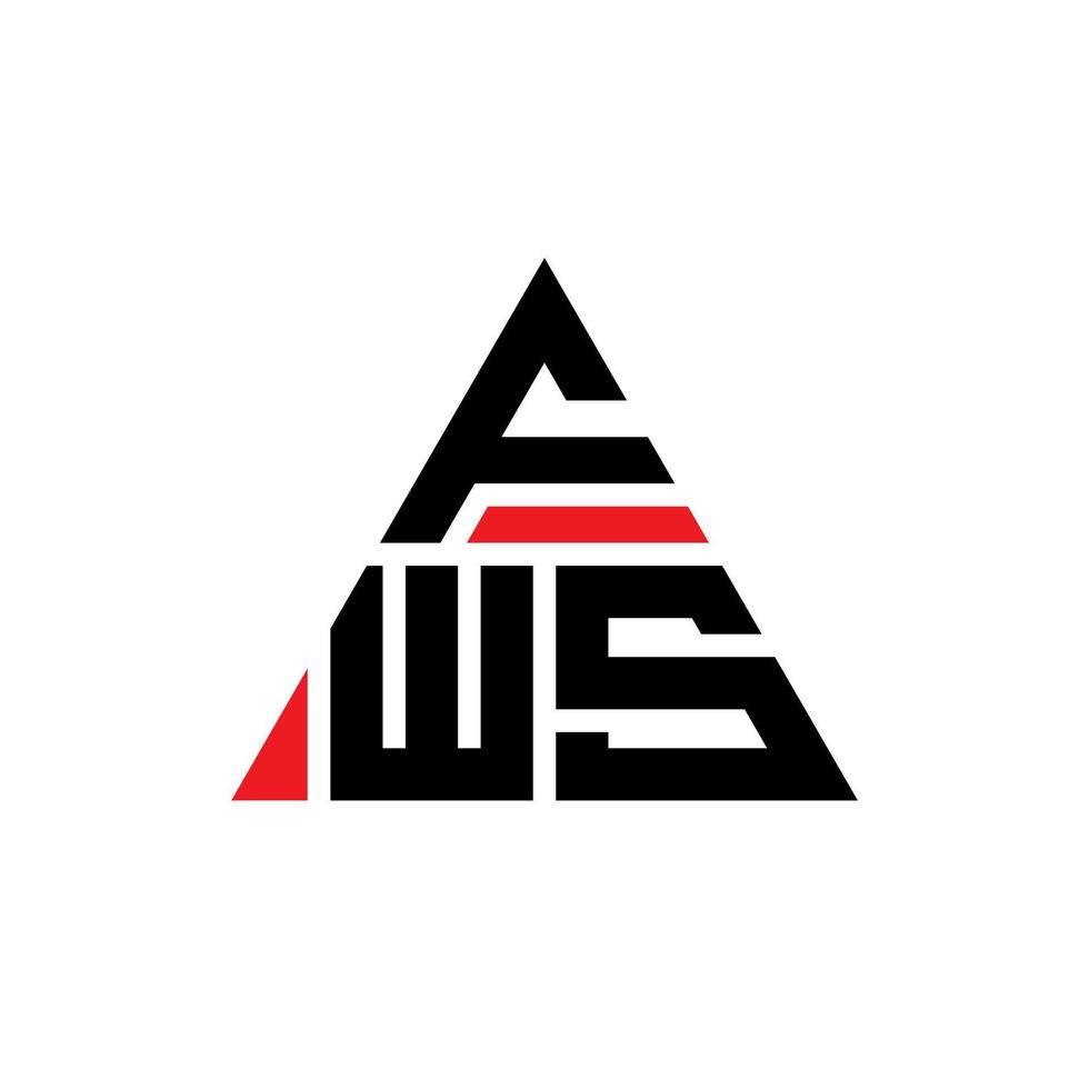 design de logotipo de letra triângulo fws com forma de triângulo. monograma de design de logotipo de triângulo fws. modelo de logotipo de vetor de triângulo fws com cor vermelha. logotipo triangular fws logotipo simples, elegante e luxuoso.