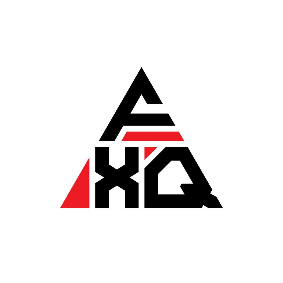 design de logotipo de letra triângulo fxq com forma de triângulo. monograma de design de logotipo de triângulo fxq. modelo de logotipo de vetor de triângulo fxq com cor vermelha. fxq logotipo triangular logotipo simples, elegante e luxuoso.