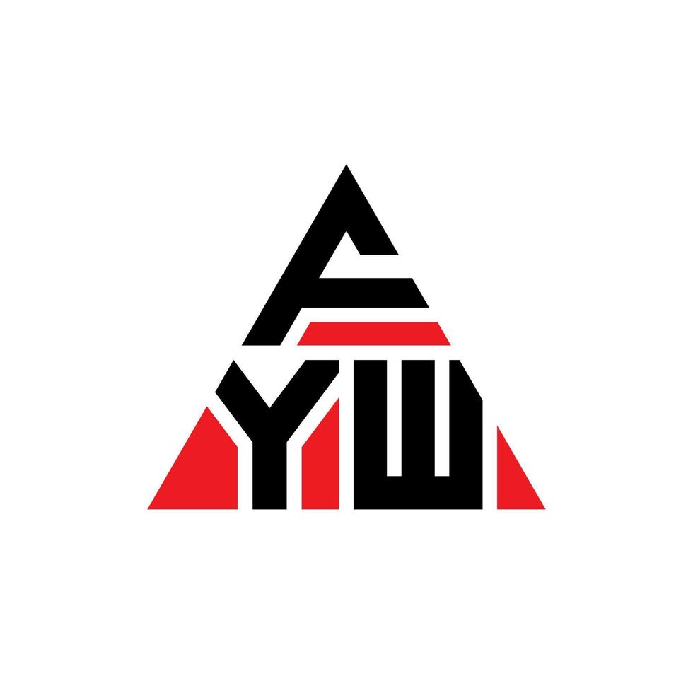 design de logotipo de letra triângulo fyw com forma de triângulo. monograma de design de logotipo de triângulo fyw. modelo de logotipo de vetor triângulo fyw com cor vermelha. logotipo triangular fyw logotipo simples, elegante e luxuoso.