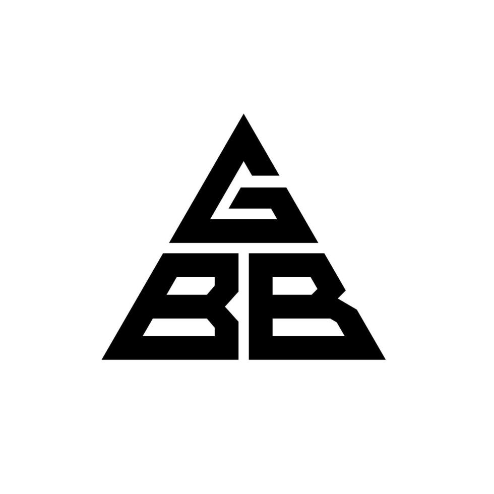 design de logotipo de letra de triângulo gbb com forma de triângulo. monograma de design de logotipo de triângulo gbb. modelo de logotipo de vetor gbb triângulo com cor vermelha. gbb triangular logo logo simples, elegante e luxuoso.