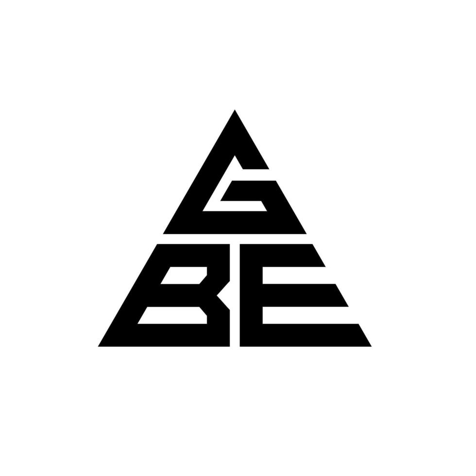 design de logotipo de letra de triângulo gbe com forma de triângulo. monograma de design de logotipo de triângulo gbe. modelo de logotipo de vetor de triângulo gbe com cor vermelha. logotipo triangular gbe logotipo simples, elegante e luxuoso.