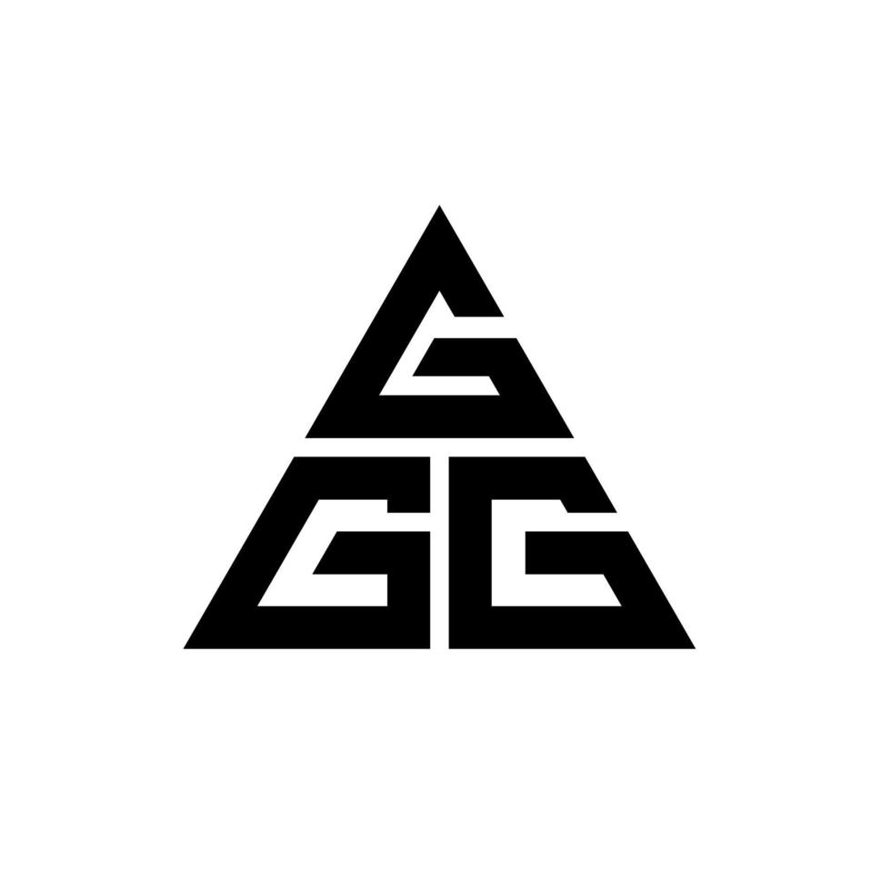 ggg design de logotipo de letra triângulo com forma de triângulo. ggg triângulo logotipo design monograma. ggg modelo de logotipo de vetor triângulo com cor vermelha. ggg logotipo triangular logotipo simples, elegante e luxuoso.