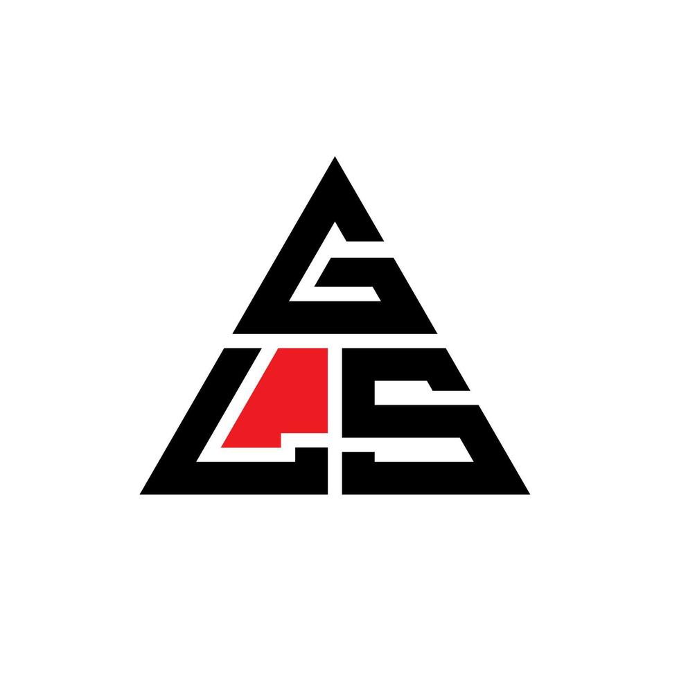 gls triângulo carta logotipo design com forma de triângulo. monograma de design de logotipo de triângulo gls. modelo de logotipo de vetor de triângulo gls com cor vermelha. gls logotipo triangular logotipo simples, elegante e luxuoso.