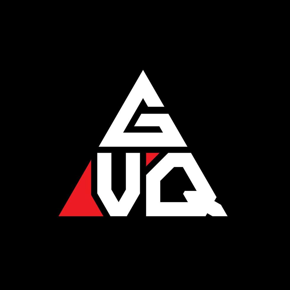 design de logotipo de letra de triângulo gvq com forma de triângulo. monograma de design de logotipo de triângulo gvq. modelo de logotipo de vetor de triângulo gvq com cor vermelha. logotipo triangular gvq logotipo simples, elegante e luxuoso.