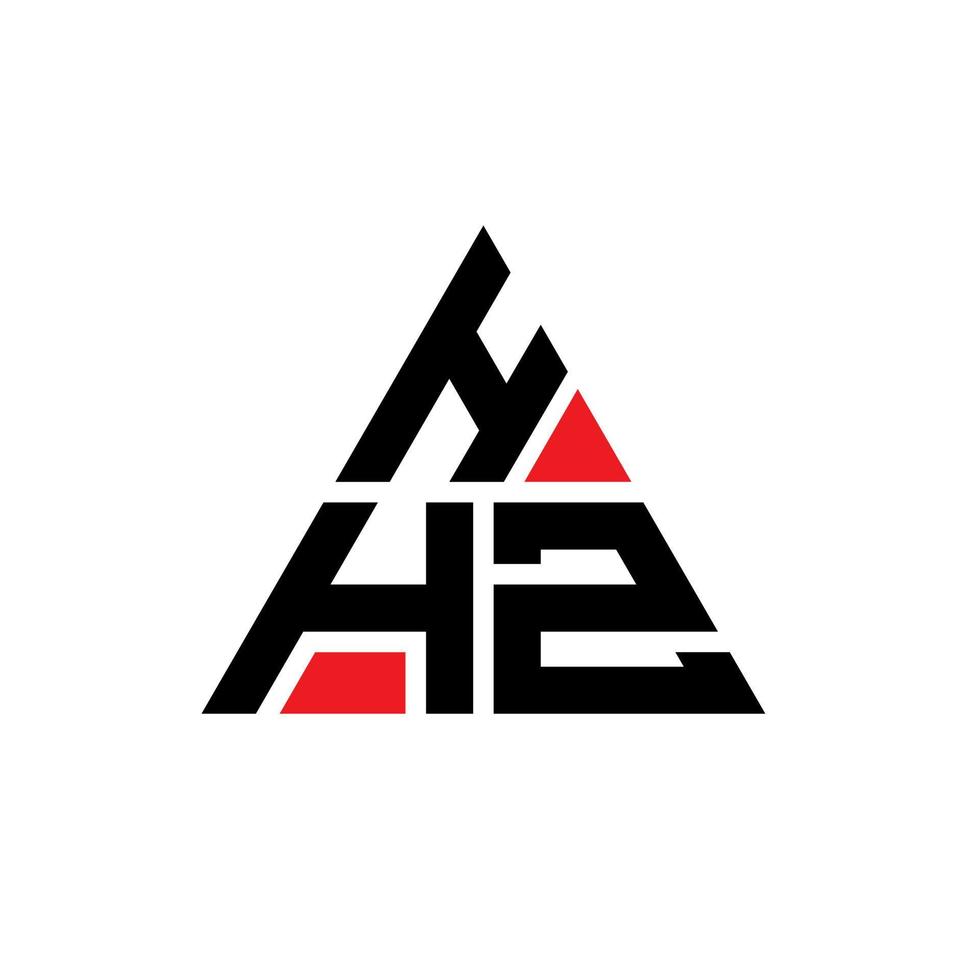design de logotipo de letra de triângulo hhz com forma de triângulo. monograma de design de logotipo de triângulo hhz. modelo de logotipo de vetor de triângulo hhz com cor vermelha. logotipo triangular hhz logotipo simples, elegante e luxuoso.