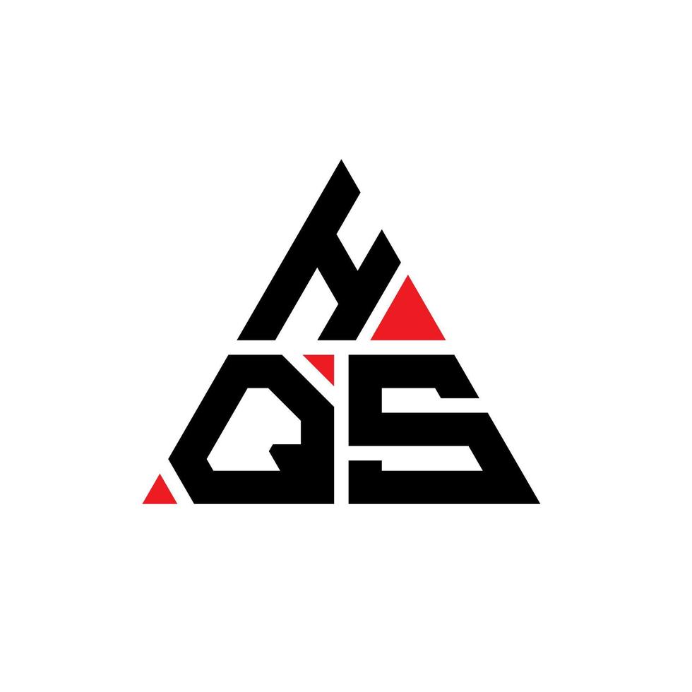 design de logotipo de letra triângulo hqs com forma de triângulo. monograma de design de logotipo de triângulo hqs. modelo de logotipo de vetor de triângulo hqs com cor vermelha. hqs logotipo triangular logotipo simples, elegante e luxuoso.
