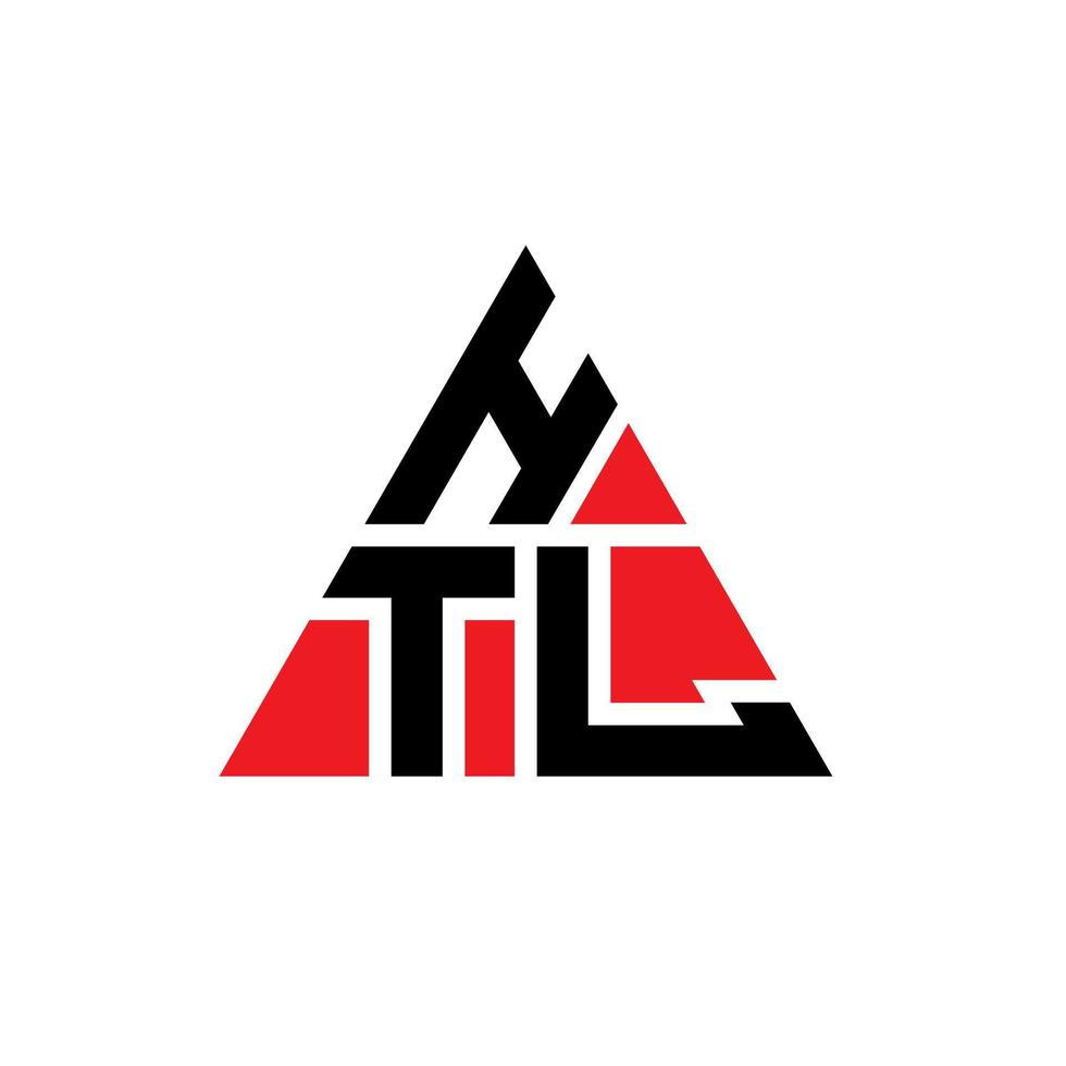 design de logotipo de letra de triângulo htl com forma de triângulo. monograma de design de logotipo de triângulo htl. modelo de logotipo de vetor de triângulo htl com cor vermelha. htl logotipo triangular logotipo simples, elegante e luxuoso.