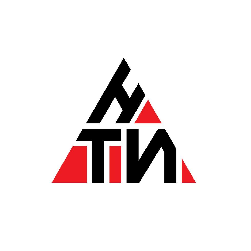 design de logotipo de letra de triângulo htn com forma de triângulo. monograma de design de logotipo de triângulo htn. modelo de logotipo de vetor de triângulo htn com cor vermelha. htn logotipo triangular simples, elegante e luxuoso.