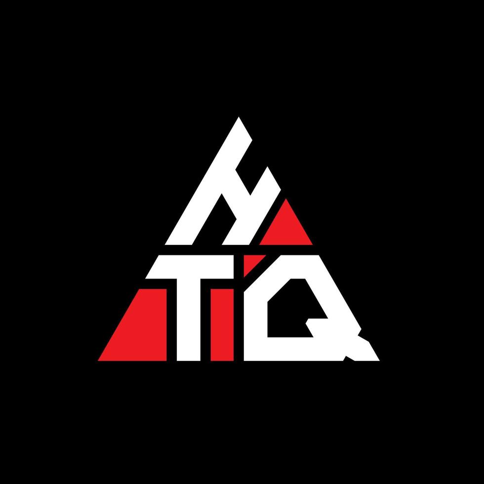 design de logotipo de letra de triângulo htq com forma de triângulo. monograma de design de logotipo de triângulo htq. modelo de logotipo de vetor de triângulo htq com cor vermelha. htq logotipo triangular logotipo simples, elegante e luxuoso.