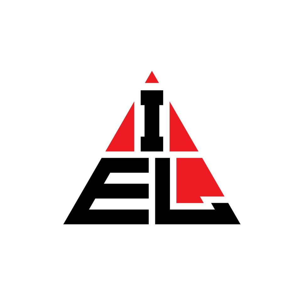 design de logotipo de letra triângulo iel com forma de triângulo. monograma de design de logotipo de triângulo iel. modelo de logotipo de vetor triângulo iel com cor vermelha. iel logotipo triangular logotipo simples, elegante e luxuoso.