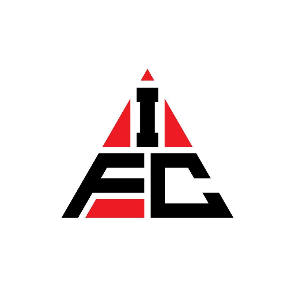 ifc design de logotipo de letra triângulo com forma de triângulo. monograma de design de logotipo de triângulo ifc. modelo de logotipo de vetor triângulo ifc com cor vermelha. logotipo triangular ifc logotipo simples, elegante e luxuoso.