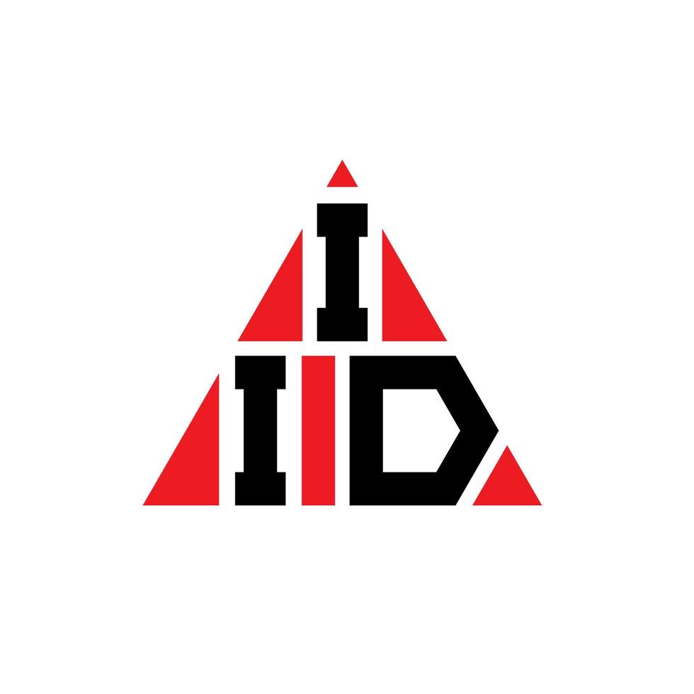 design de logotipo de letra triângulo iid com forma de triângulo. monograma de design de logotipo de triângulo iid. modelo de logotipo de vetor de triângulo iid com cor vermelha. logotipo triangular iid logotipo simples, elegante e luxuoso.