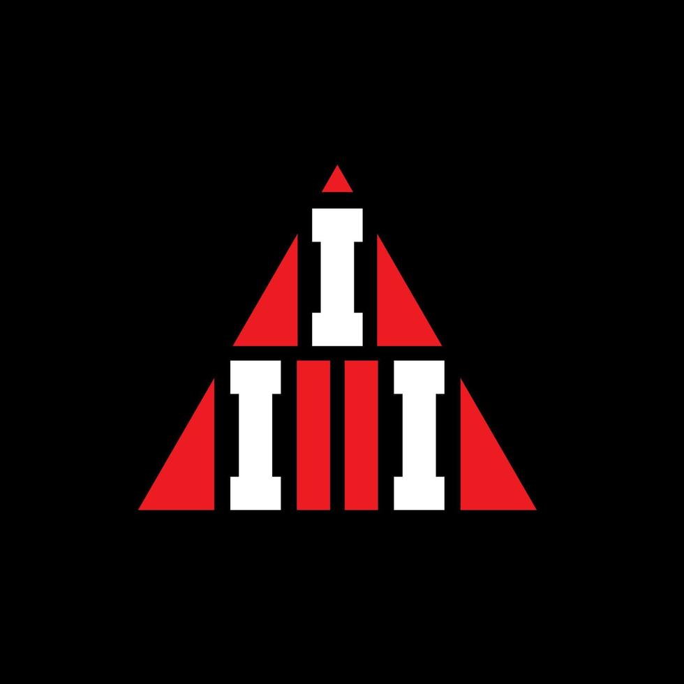 iii design de logotipo de letra de triângulo com forma de triângulo. iii monograma de design de logotipo de triângulo. iii modelo de logotipo de vetor triângulo com cor vermelha. iii logotipo triangular logotipo simples, elegante e luxuoso.