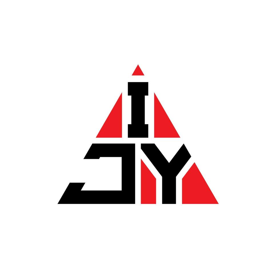 design de logotipo de letra triângulo ijy com forma de triângulo. monograma de design de logotipo de triângulo ijy. modelo de logotipo de vetor de triângulo ijy com cor vermelha. logotipo triangular ijy logotipo simples, elegante e luxuoso.