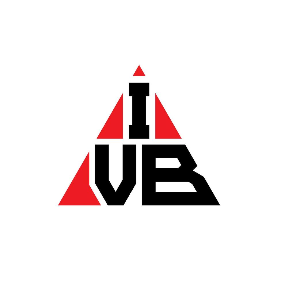 design de logotipo de letra de triângulo ivb com forma de triângulo. monograma de design de logotipo de triângulo ivb. modelo de logotipo de vetor de triângulo ivb com cor vermelha. logotipo triangular ivb logotipo simples, elegante e luxuoso.