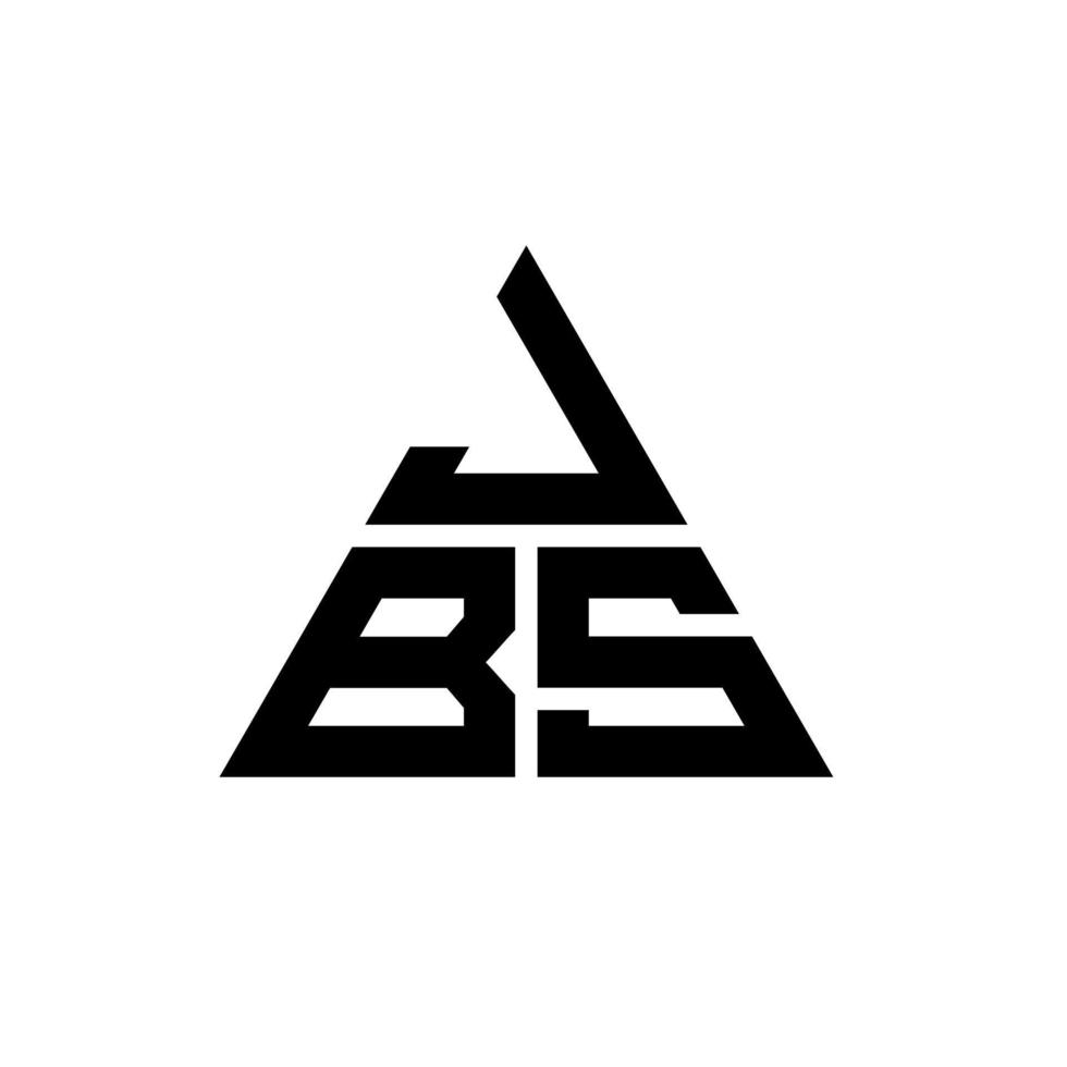 design de logotipo de letra triângulo jbs com forma de triângulo. monograma de design de logotipo de triângulo jbs. modelo de logotipo de vetor jbs triângulo com cor vermelha. logotipo triangular jbs logotipo simples, elegante e luxuoso.