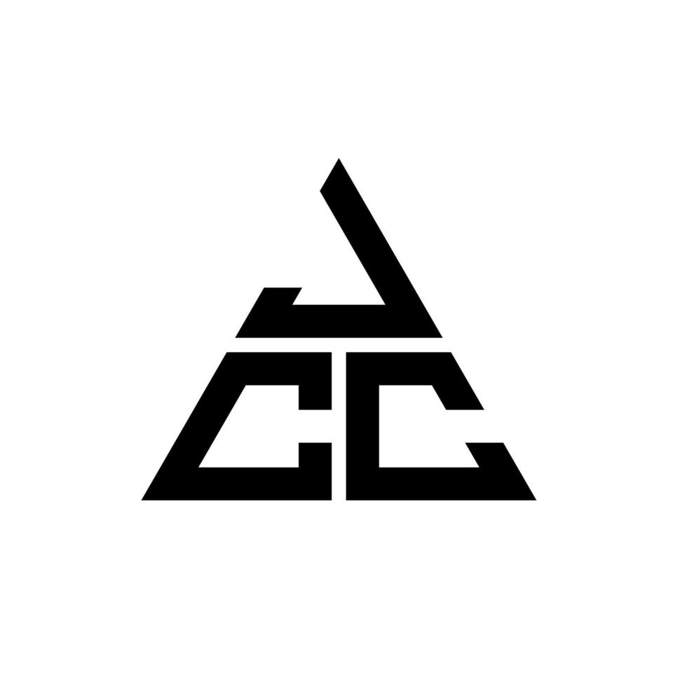 design de logotipo de letra de triângulo jcc com forma de triângulo. monograma de design de logotipo de triângulo jcc. modelo de logotipo de vetor de triângulo jcc com cor vermelha. logotipo triangular jcc logotipo simples, elegante e luxuoso.