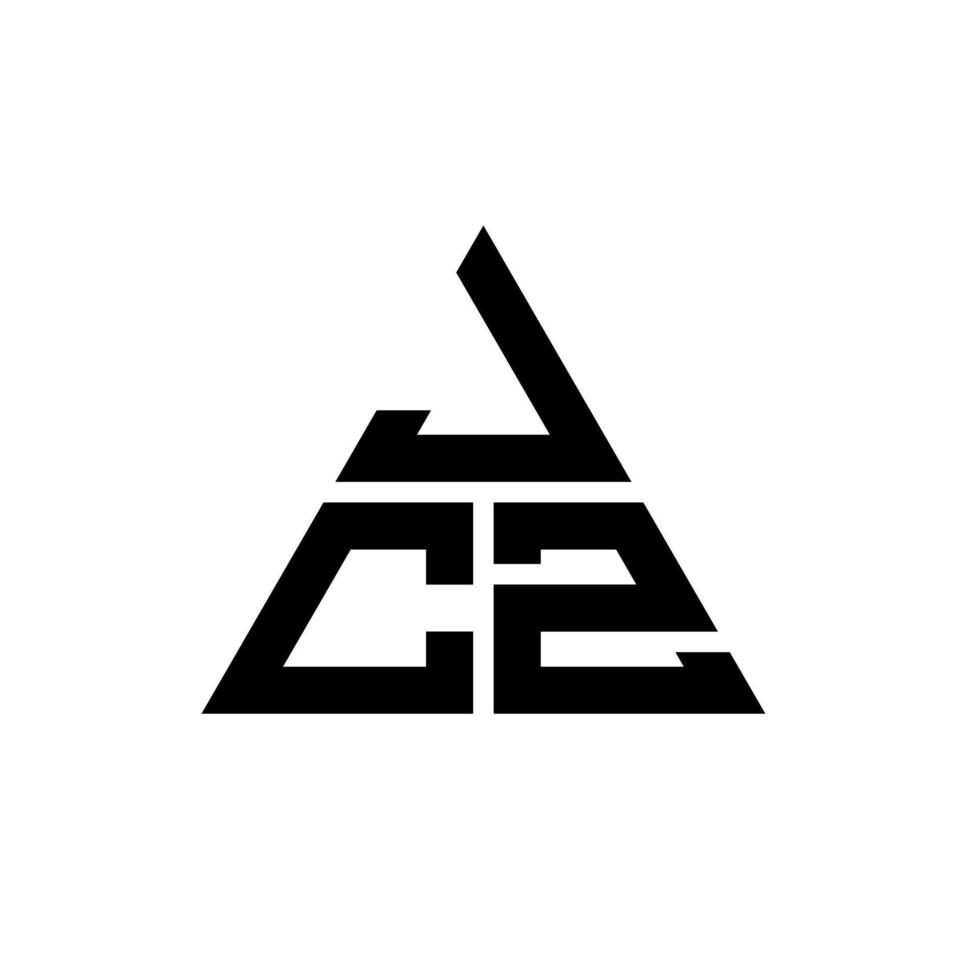 design de logotipo de letra de triângulo jcz com forma de triângulo. monograma de design de logotipo de triângulo jcz. modelo de logotipo de vetor de triângulo jcz com cor vermelha. logotipo triangular jcz logotipo simples, elegante e luxuoso.