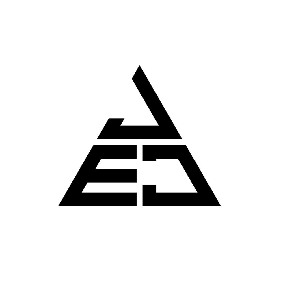 design de logotipo de carta de triângulo jej com forma de triângulo. monograma de design de logotipo de triângulo jej. modelo de logotipo de vetor de triângulo jej com cor vermelha. jej logotipo triangular logotipo simples, elegante e luxuoso.