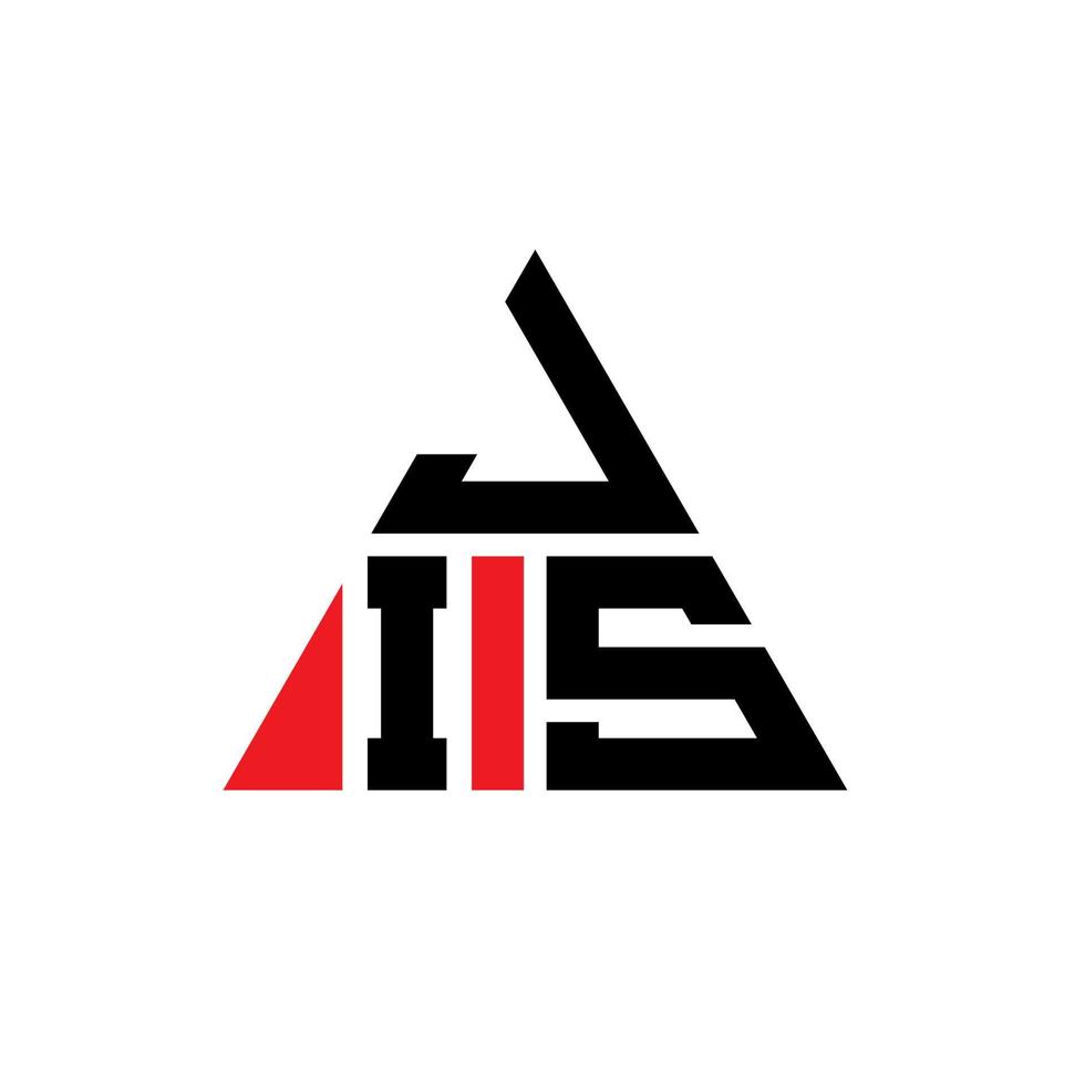 jis design de logotipo de letra de triângulo com forma de triângulo. jis monograma de design de logotipo de triângulo. modelo de logotipo de vetor de triângulo jis com cor vermelha. jis logotipo triangular logotipo simples, elegante e luxuoso.