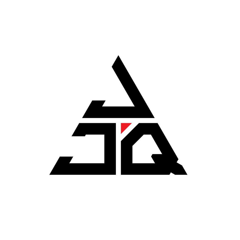 design de logotipo de letra de triângulo jjq com forma de triângulo. monograma de design de logotipo de triângulo jjq. modelo de logotipo de vetor jjq triângulo com cor vermelha. jjq logotipo triangular logotipo simples, elegante e luxuoso.