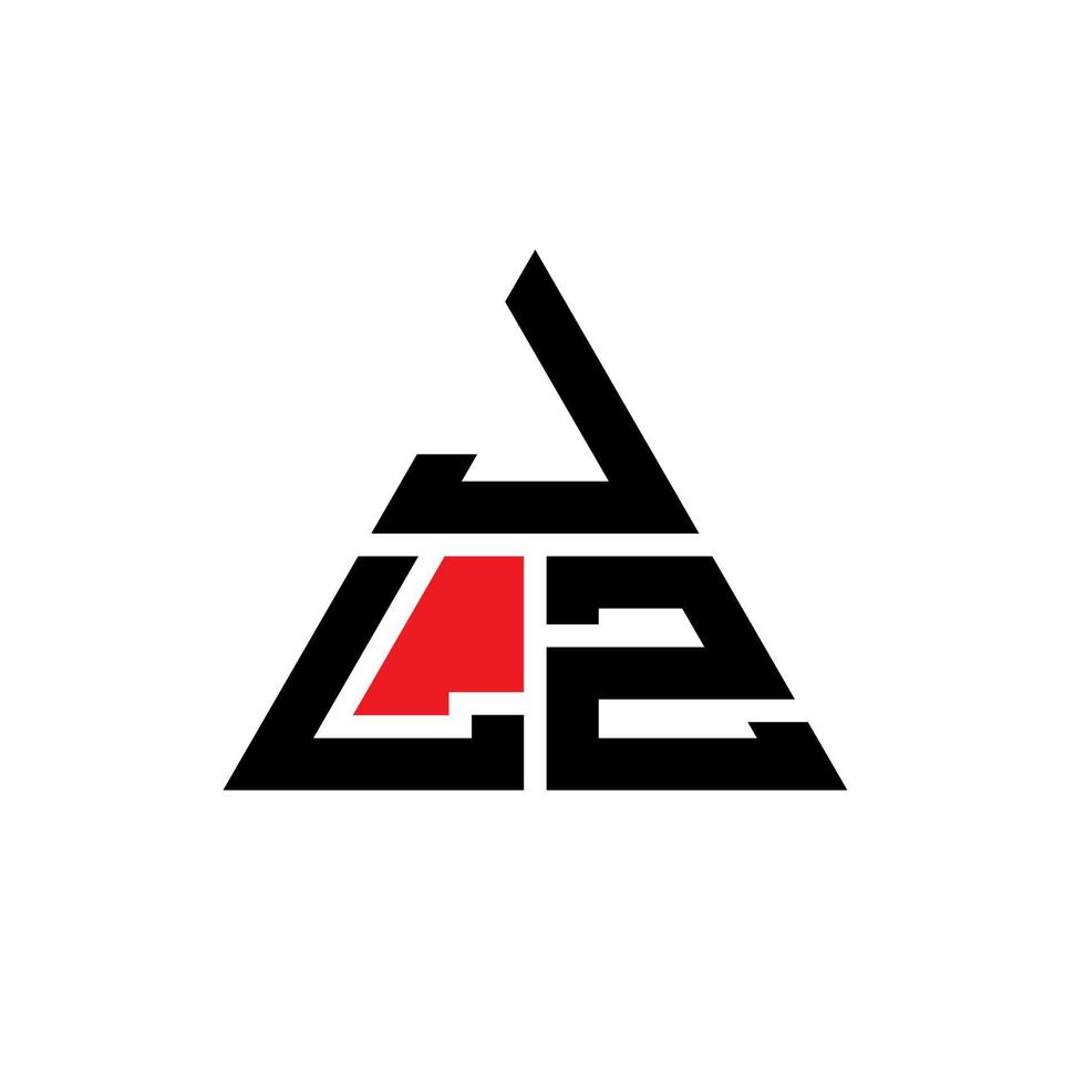 jlz design de logotipo de letra triângulo com forma de triângulo. monograma de design de logotipo de triângulo jlz. modelo de logotipo de vetor jlz triângulo com cor vermelha. jlz logotipo triangular logotipo simples, elegante e luxuoso.