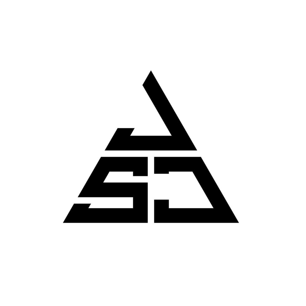 jsj design de logotipo de letra de triângulo com forma de triângulo. monograma de design de logotipo de triângulo jsj. modelo de logotipo de vetor de triângulo jsj com cor vermelha. jsj logotipo triangular logotipo simples, elegante e luxuoso.