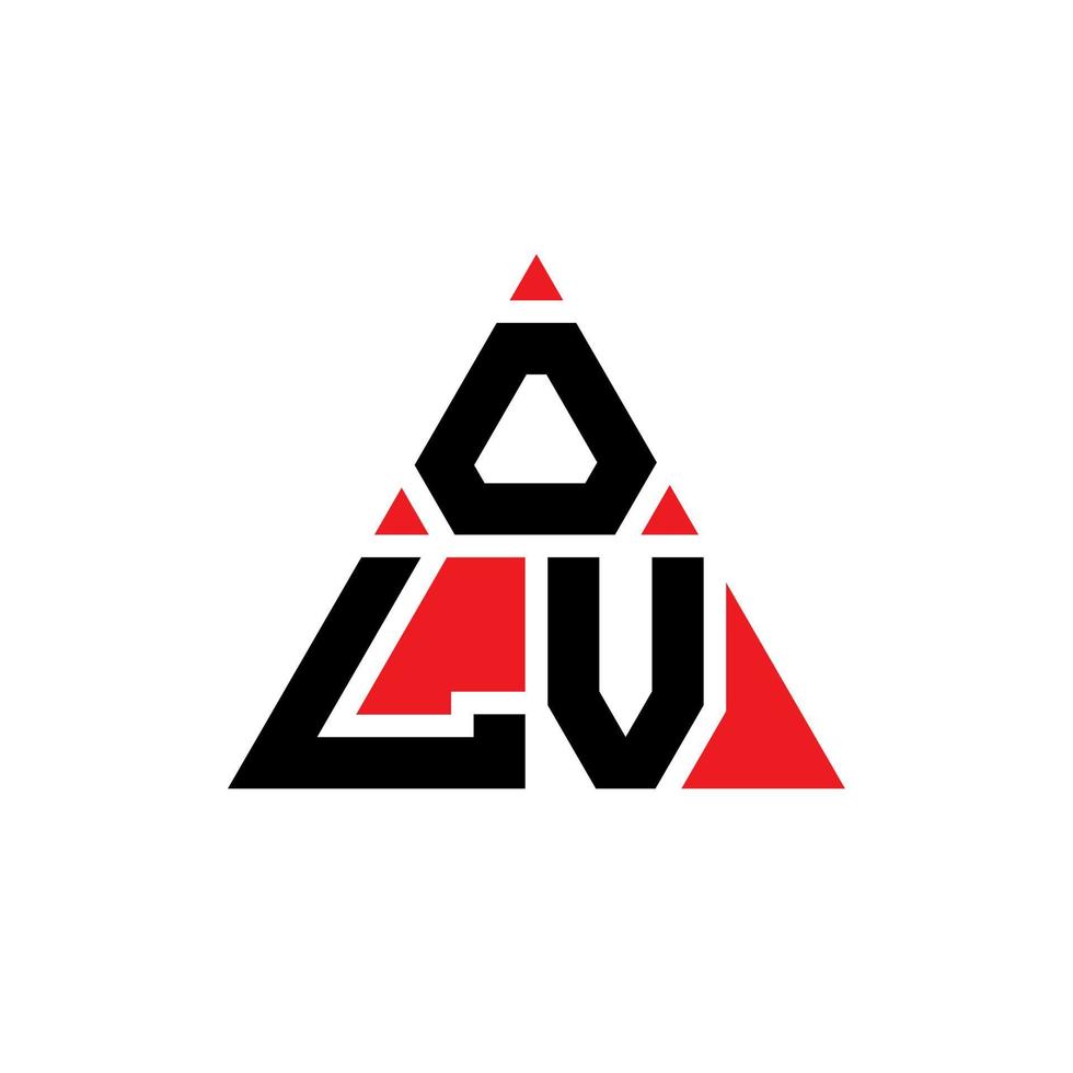 design de logotipo de letra triângulo olv com forma de triângulo. monograma de design de logotipo de triângulo olv. modelo de logotipo de vetor de triângulo olv com cor vermelha. logotipo triangular olv logotipo simples, elegante e luxuoso.