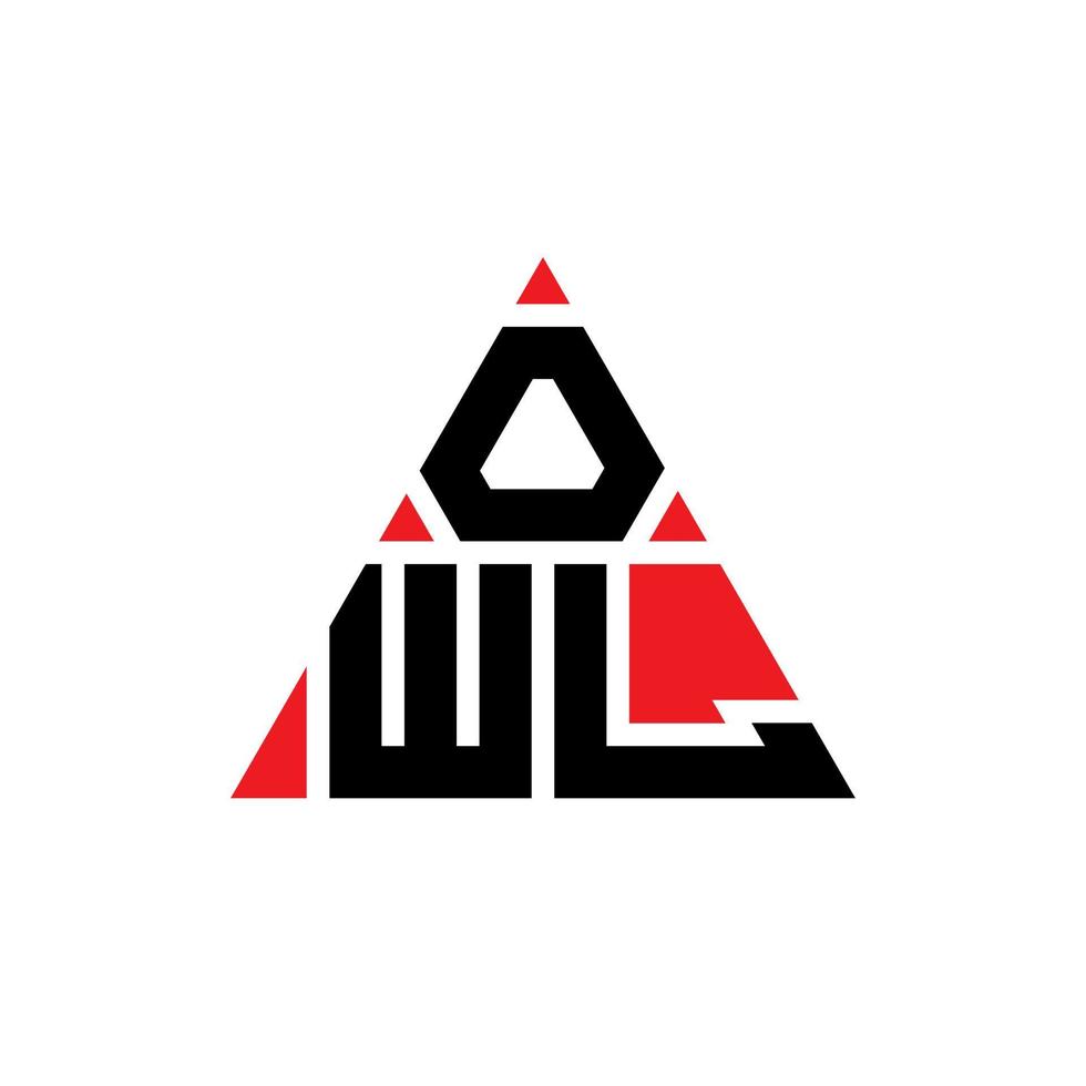 design de logotipo de carta triângulo coruja com forma de triângulo. monograma de design de logotipo de triângulo de coruja. modelo de logotipo de vetor de triângulo de coruja com cor vermelha. logotipo triangular de coruja logotipo simples, elegante e luxuoso.