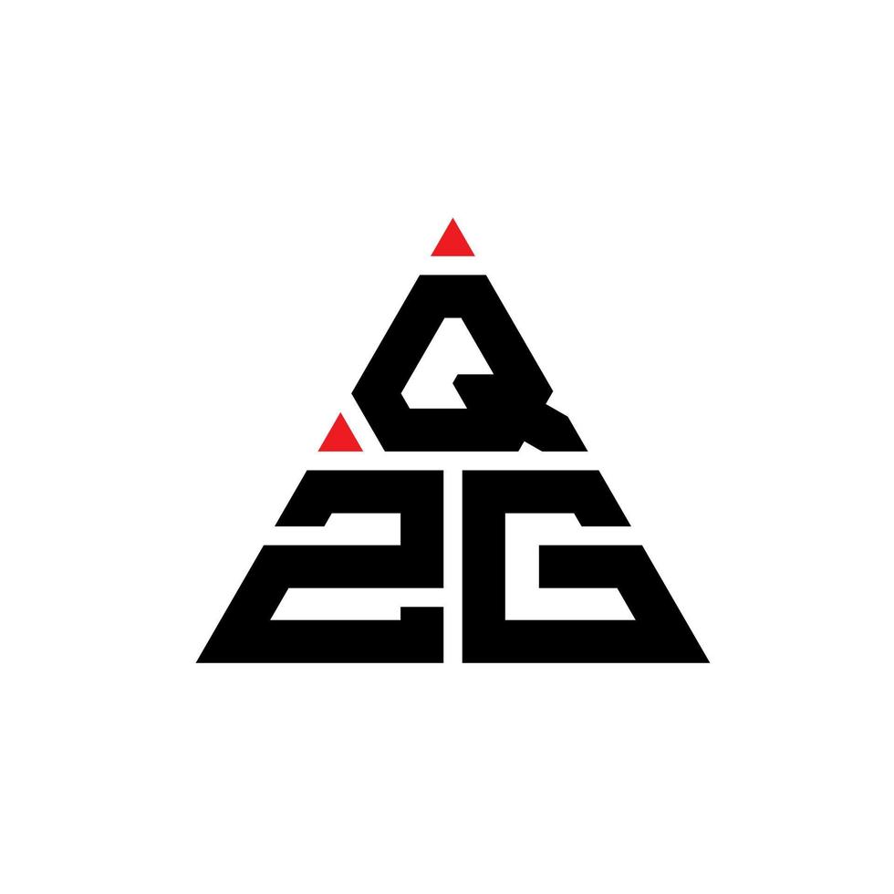 design de logotipo de letra de triângulo qzg com forma de triângulo. monograma de design de logotipo de triângulo qzg. modelo de logotipo de vetor de triângulo qzg com cor vermelha. qzg logotipo triangular logotipo simples, elegante e luxuoso.