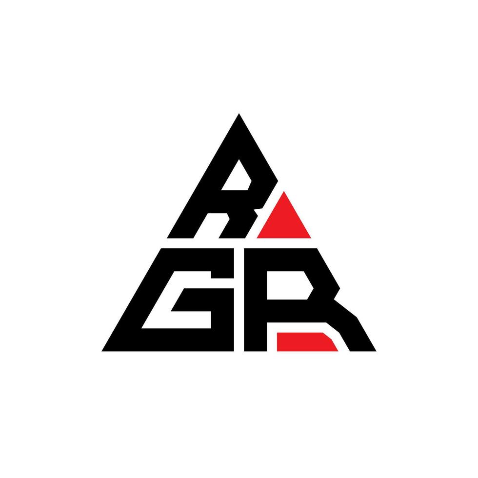 design de logotipo de letra triângulo rgr com forma de triângulo. monograma de design de logotipo de triângulo rgr. modelo de logotipo de vetor rgr triângulo com cor vermelha. logotipo triangular rgr logotipo simples, elegante e luxuoso.