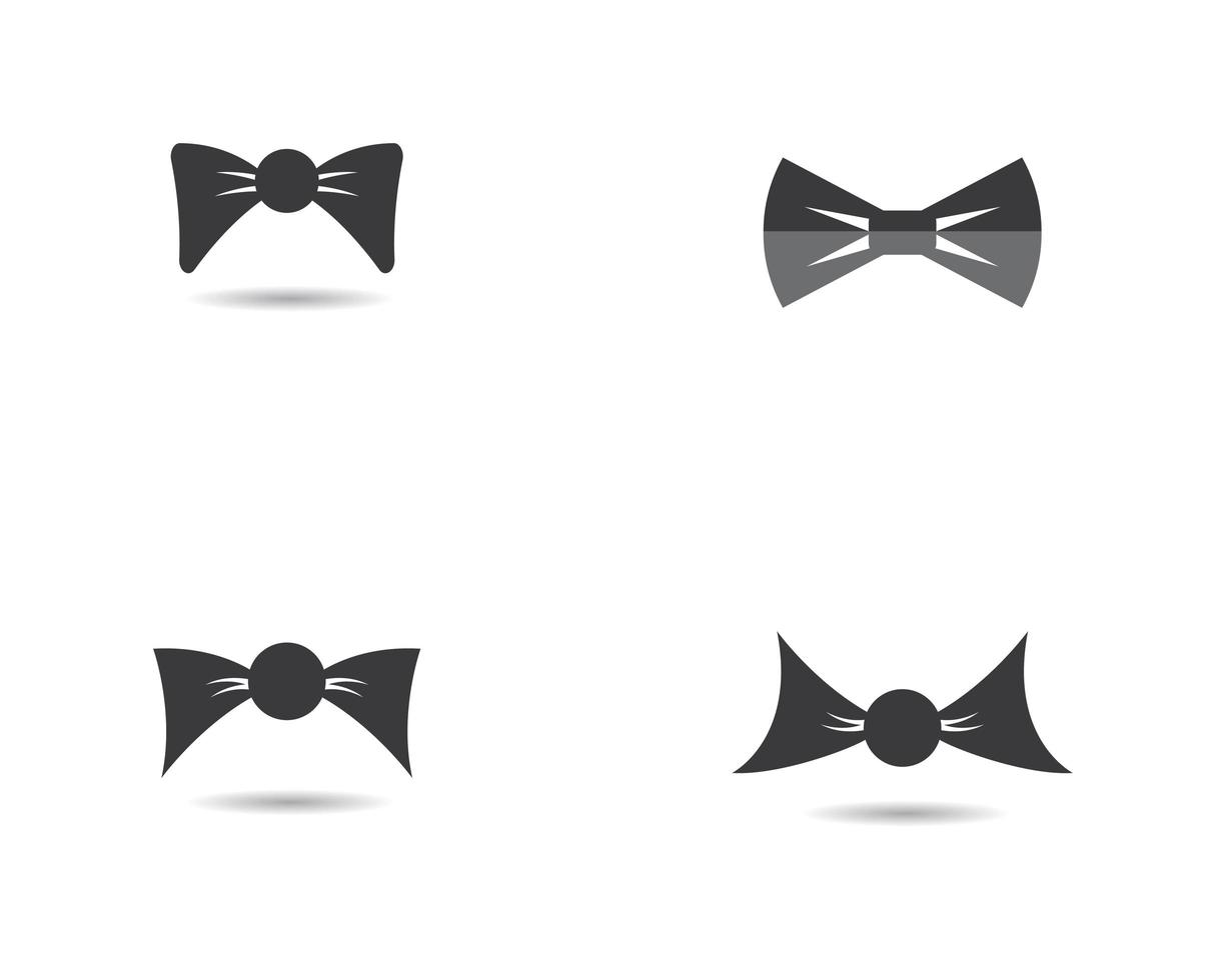 conjunto de ícones de gravata vetor