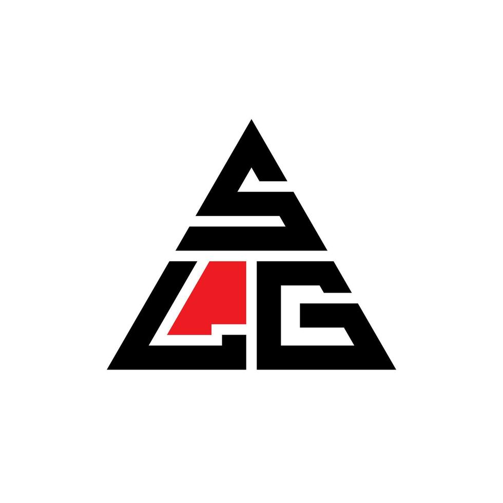 design de logotipo de letra de triângulo slg com forma de triângulo. monograma de design de logotipo de triângulo slg. modelo de logotipo de vetor slg triângulo com cor vermelha. slg logotipo triangular logotipo simples, elegante e luxuoso.
