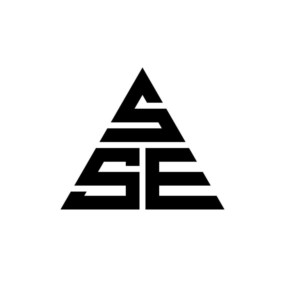 sse design de logotipo de letra de triângulo com forma de triângulo. monograma de design de logotipo de triângulo sse. modelo de logotipo de vetor de triângulo sse com cor vermelha. sse logotipo triangular logotipo simples, elegante e luxuoso.