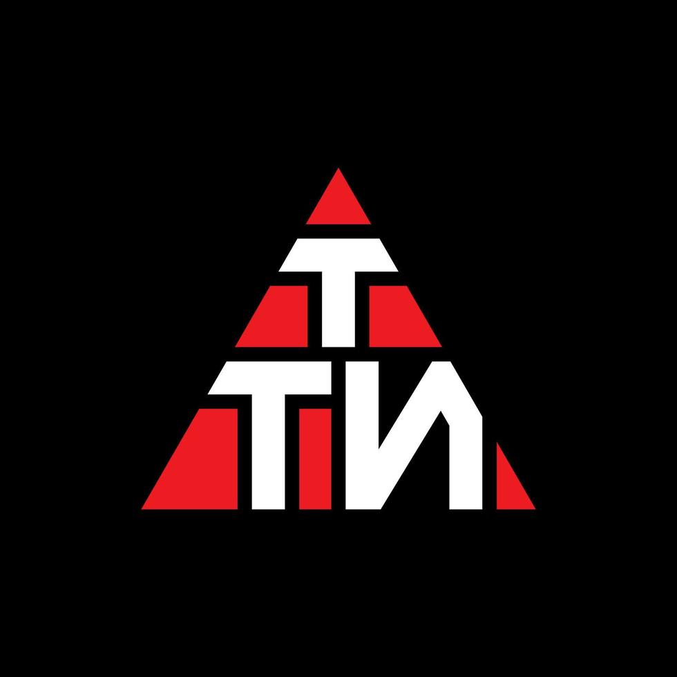 design de logotipo de letra de triângulo ttn com forma de triângulo. monograma de design de logotipo de triângulo ttn. modelo de logotipo de vetor de triângulo ttn com cor vermelha. ttn logotipo triangular simples, elegante e luxuoso.