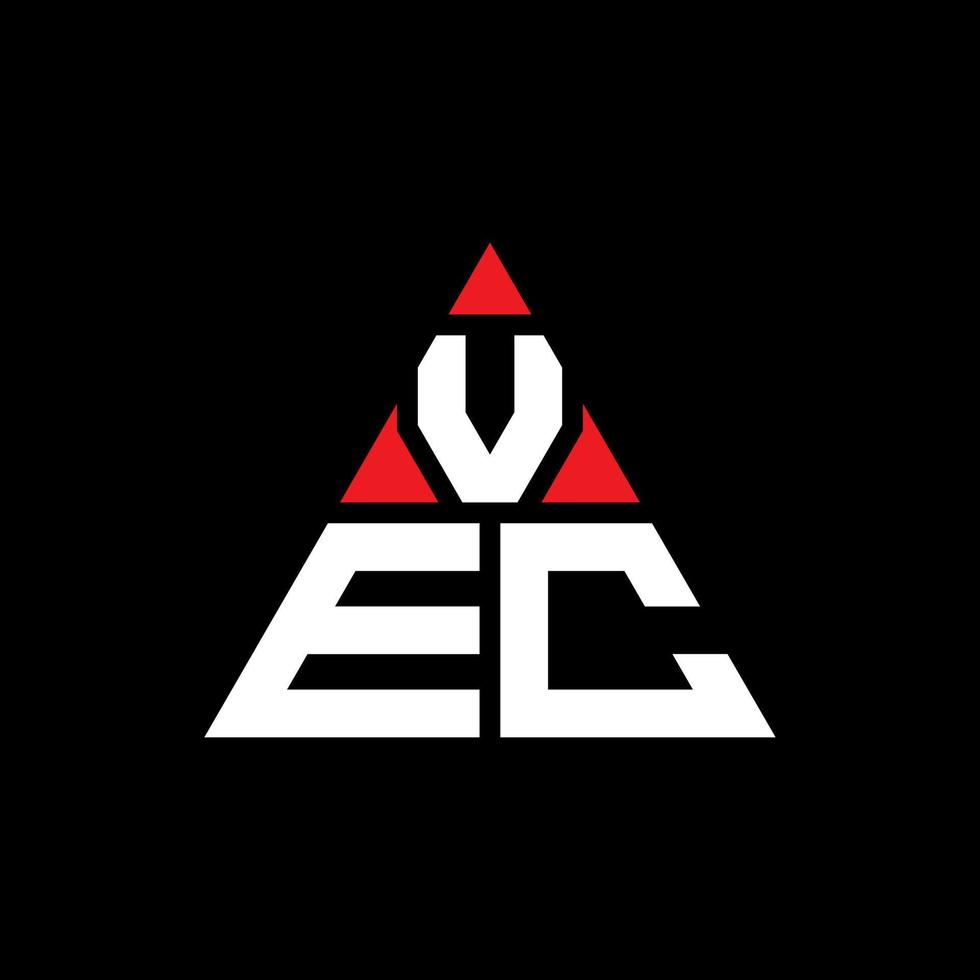vec design de logotipo de letra de triângulo com forma de triângulo. monograma de design de logotipo de triângulo vec. modelo de logotipo de vetor de triângulo vec com cor vermelha. vec logotipo triangular logotipo simples, elegante e luxuoso.