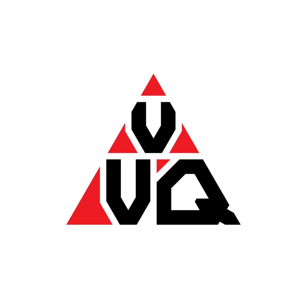 design de logotipo de letra de triângulo vvq com forma de triângulo. monograma de design de logotipo de triângulo vvq. modelo de logotipo de vetor de triângulo vvq com cor vermelha. logotipo triangular vvq logotipo simples, elegante e luxuoso.