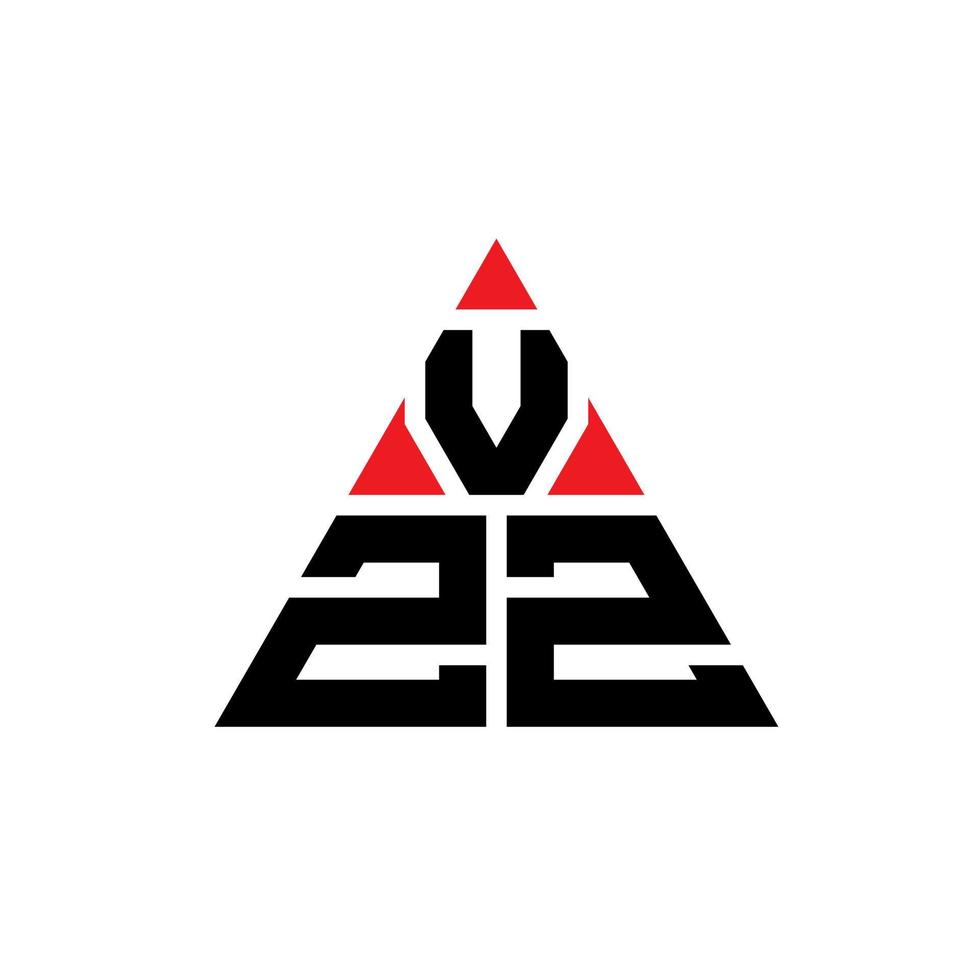 design de logotipo de letra triângulo vzz com forma de triângulo. monograma de design de logotipo de triângulo vzz. modelo de logotipo de vetor de triângulo vzz com cor vermelha. logotipo triangular vzz logotipo simples, elegante e luxuoso.