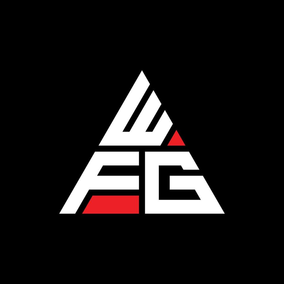 design de logotipo de letra triângulo wfg com forma de triângulo. monograma de design de logotipo de triângulo wfg. modelo de logotipo de vetor de triângulo wfg com cor vermelha. logotipo triangular wfg logotipo simples, elegante e luxuoso. wfg