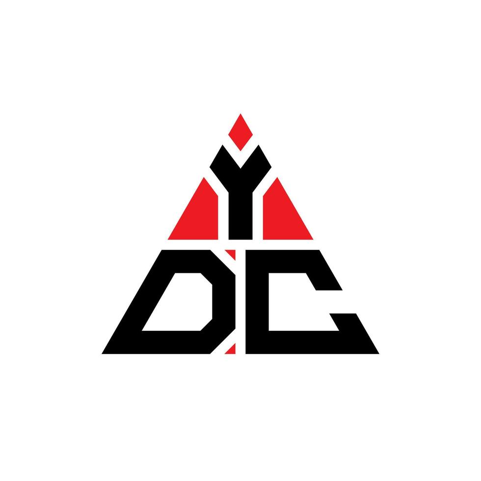 design de logotipo de letra triângulo ydc com forma de triângulo. monograma de design de logotipo de triângulo ydc. modelo de logotipo de vetor triângulo ydc com cor vermelha. logotipo triangular ydc logotipo simples, elegante e luxuoso.