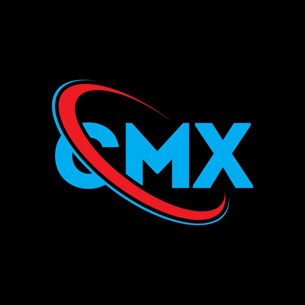 logotipo cmx. letra cmx. design de logotipo de letra cmx. iniciais cmx logotipo ligado com círculo e logotipo monograma em caixa alta. tipografia cmx para marca de tecnologia, negócios e imóveis. vetor