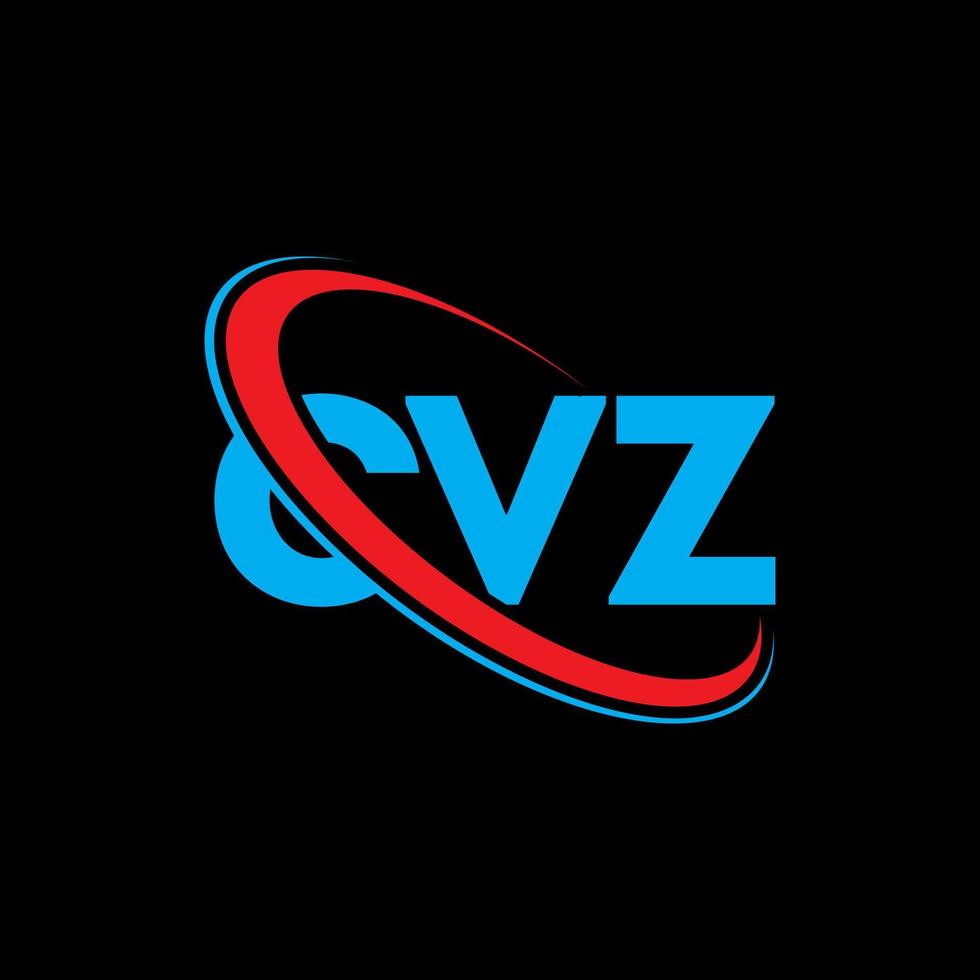 logotipo cvz. carta cvz. design de logotipo de carta cvz. iniciais cvz logotipo ligado com círculo e logotipo monograma em maiúsculas. tipografia cvz para marca de tecnologia, negócios e imóveis. vetor