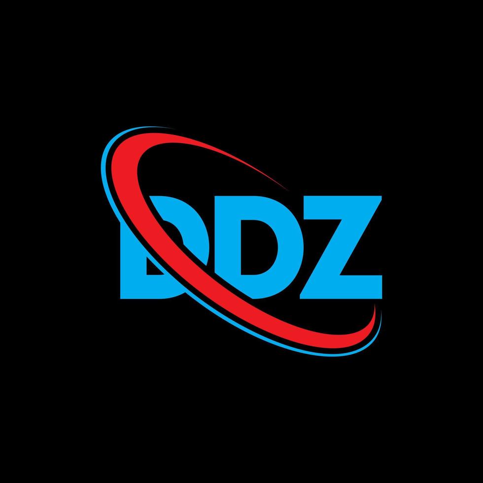logotipo ddz. letra ddz. design de logotipo de letra ddz. iniciais ddz logotipo ligado com círculo e logotipo monograma maiúsculo. tipografia ddz para marca de tecnologia, negócios e imóveis. vetor