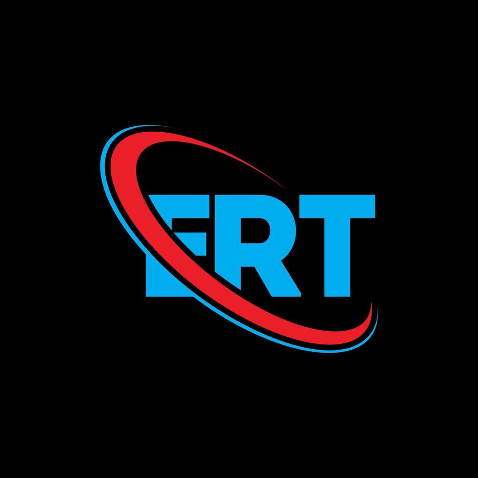 logotipo er. carta er. design de logotipo de carta ert. iniciais ert logotipo ligado com círculo e logotipo monograma maiúsculo. tipografia ert para marca de tecnologia, negócios e imóveis. vetor