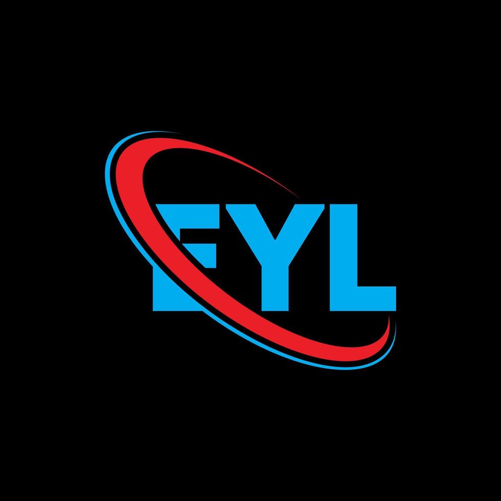 logotipo eil. carta eil. design de logotipo de carta eyl. iniciais eyl logotipo ligado com círculo e logotipo monograma maiúsculo. eyl tipografia para marca de tecnologia, negócios e imóveis. vetor