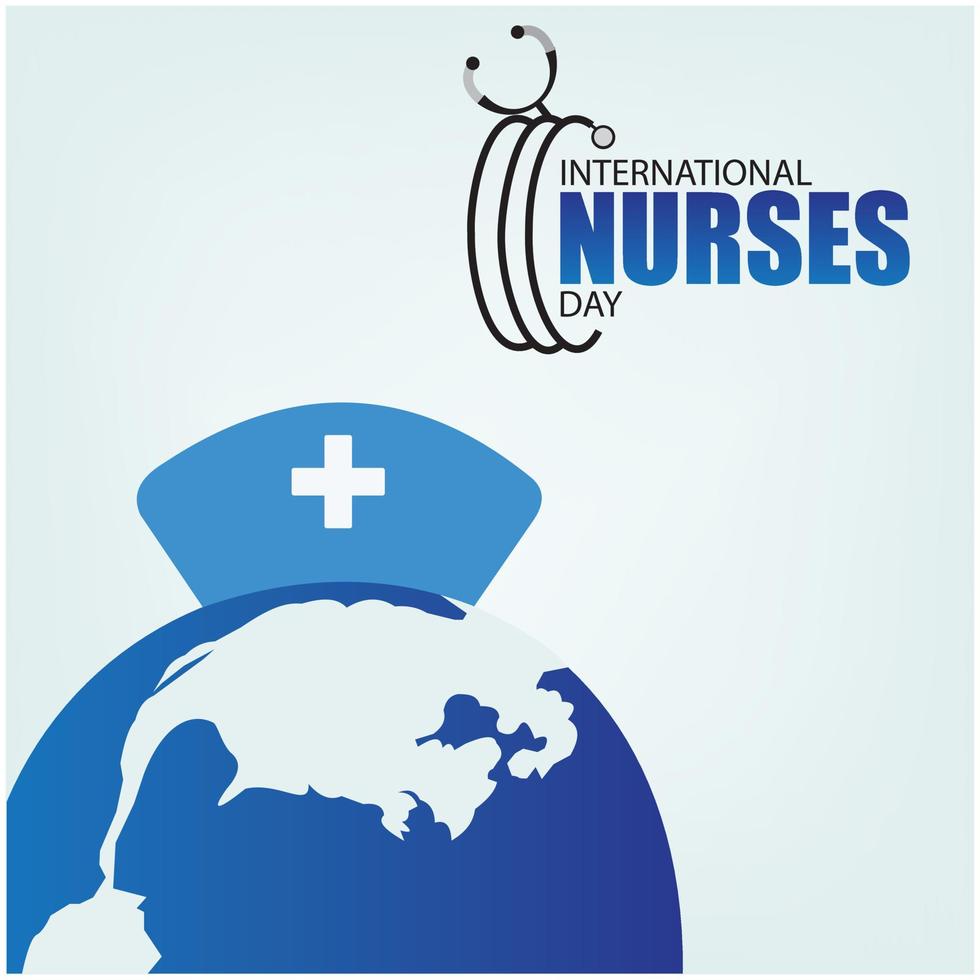 vetor de dia internacional dos enfermeiros. bom para o dia internacional dos enfermeiros. design simples e elegante