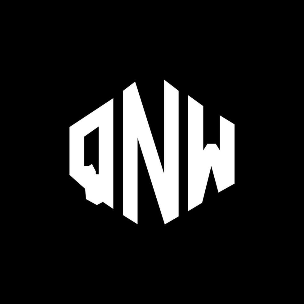 design de logotipo de letra qnw com forma de polígono. qnw polígono e design de logotipo em forma de cubo. qnw hexagon vector logo template cores brancas e pretas. monograma qnw, logotipo de negócios e imóveis.